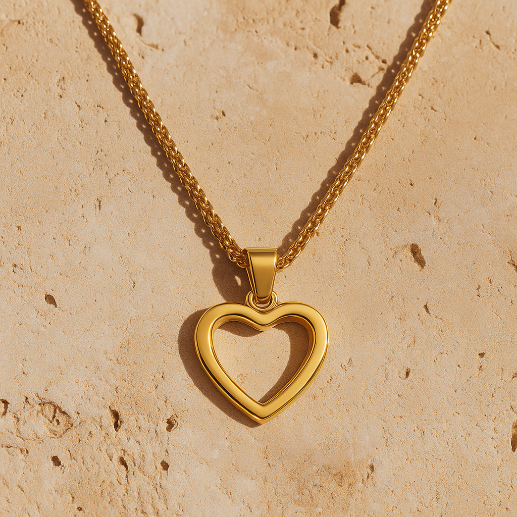 Hollow Heart Pendant Necklace
