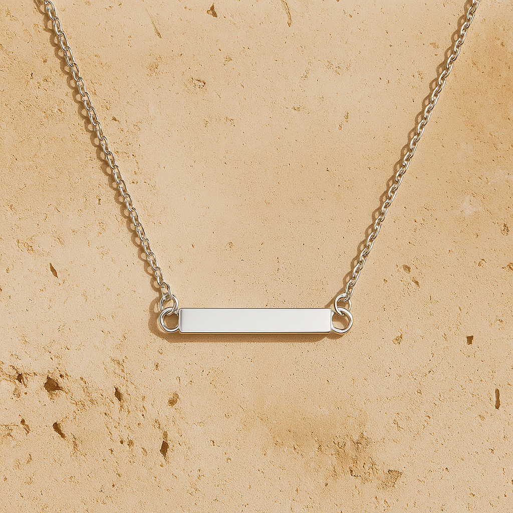Horizontal Bar Cremation Necklace