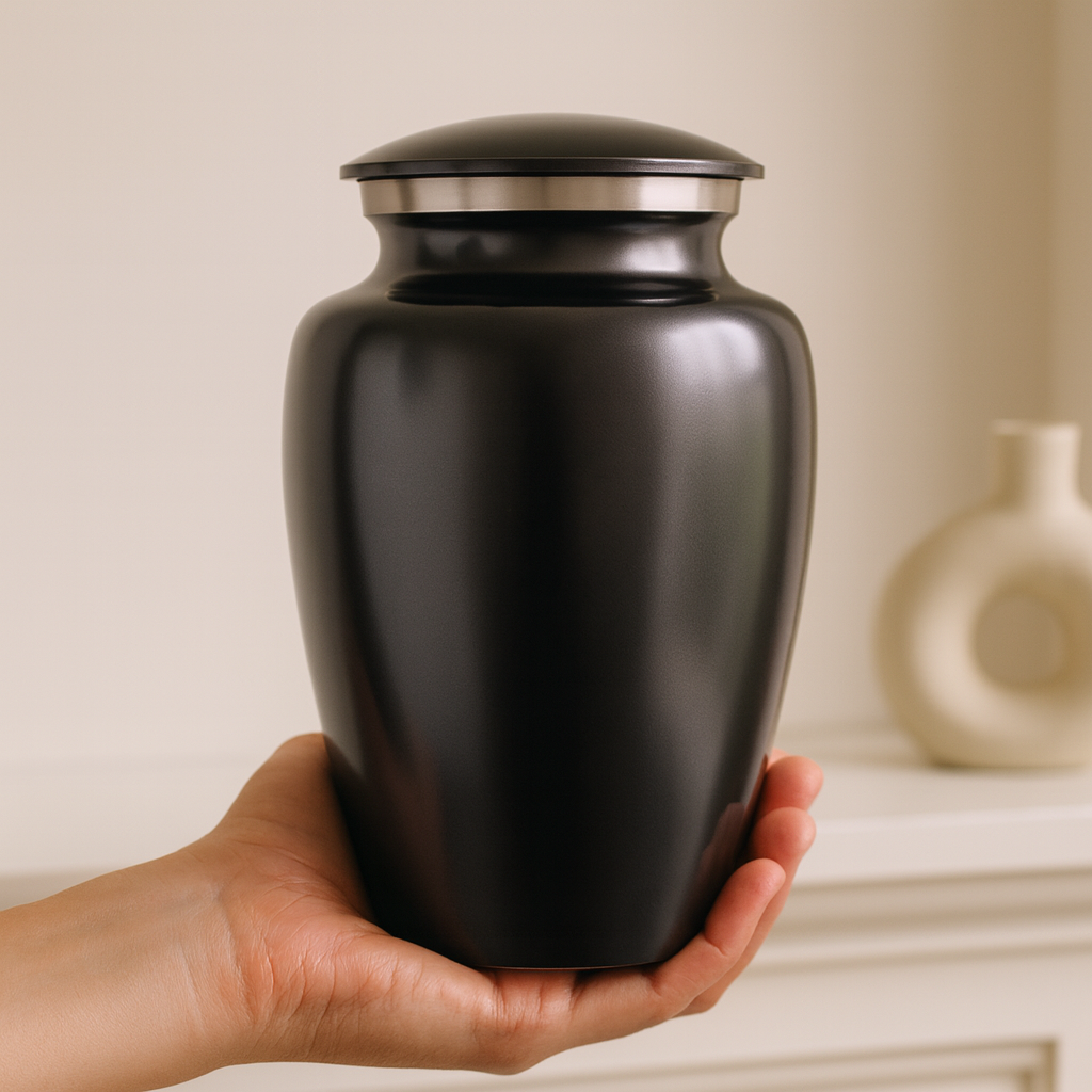 The Obsidian Crest Urn