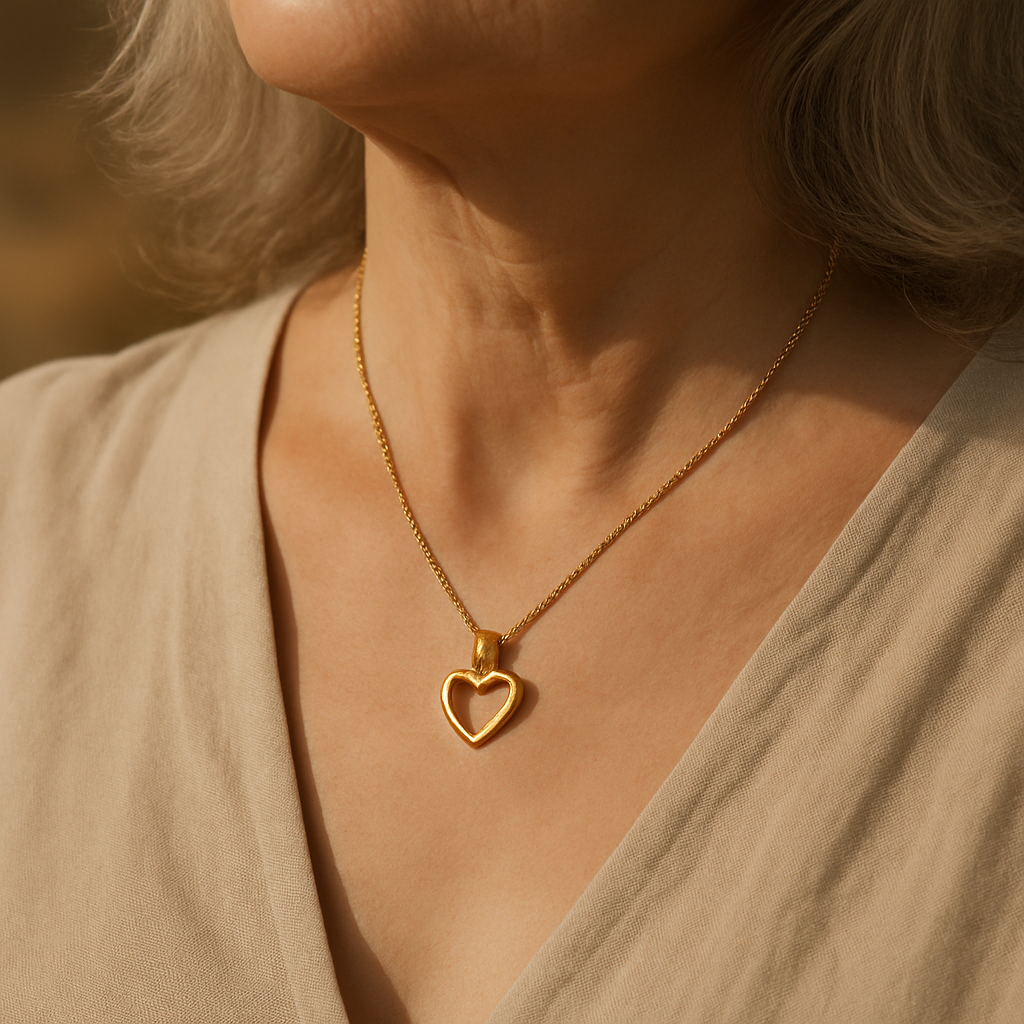 Hollow Heart Pendant Necklace