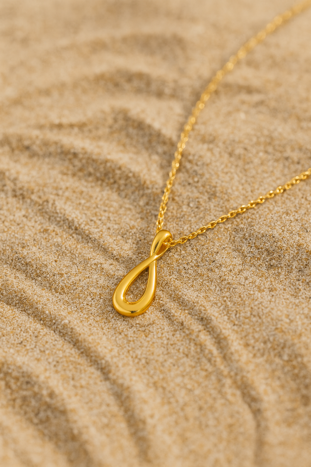 Gold Infinity Cremation Pendant Necklace